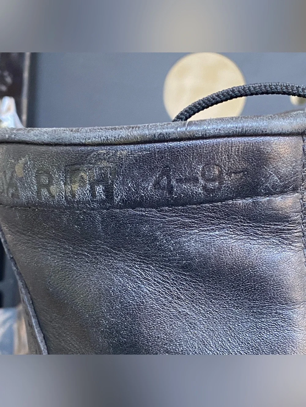 Vintage Combat Boots Mens Size 10.5 Black Leather Military Calf Jungle Ro-Search